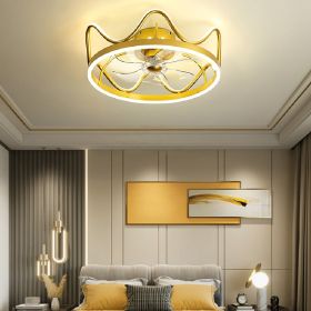 Creative One Invisible Electric Fan Chandelier (Option: Gold-Voice smart model)
